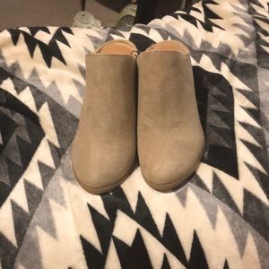 Suede mules from Express new with tags never worn